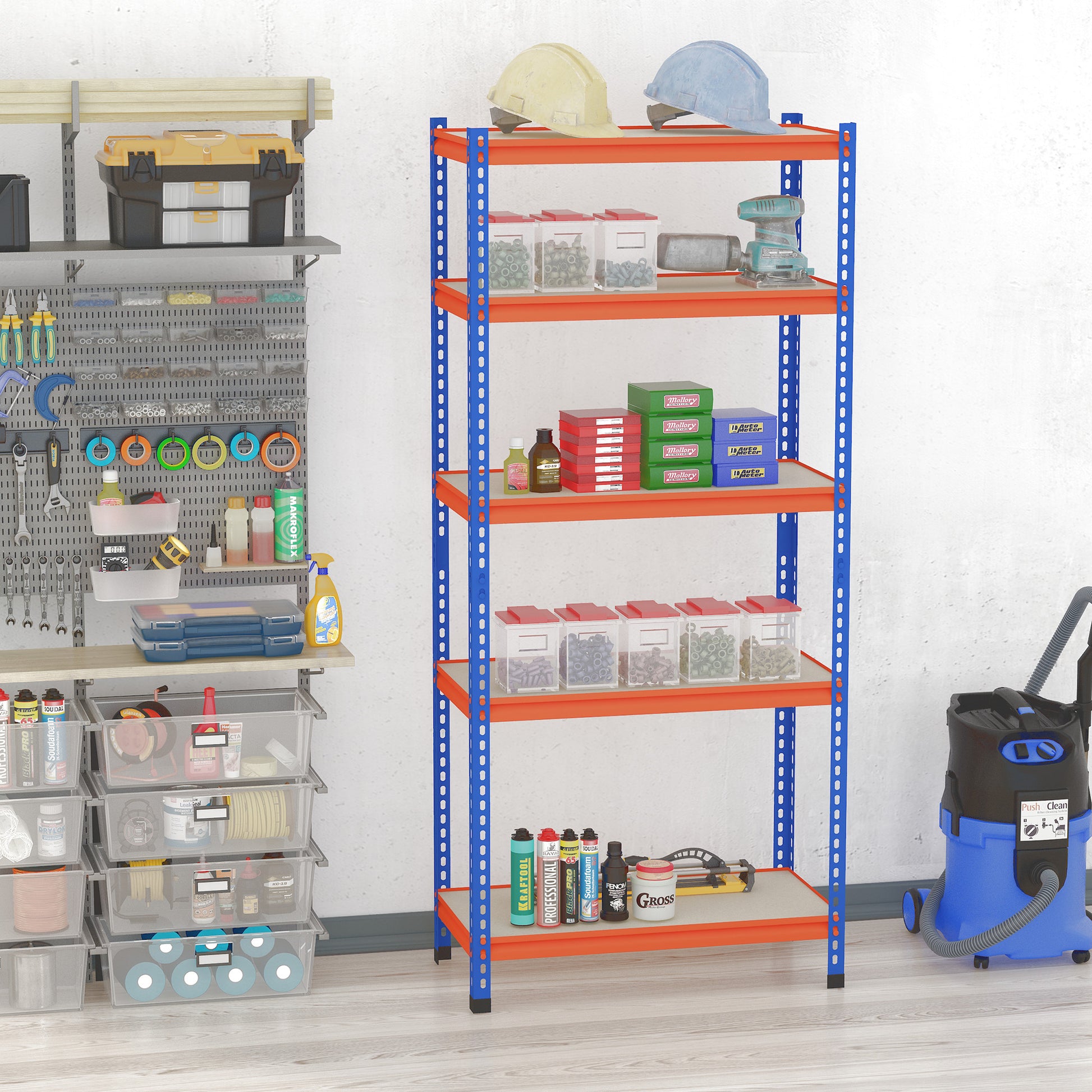 5-Tier Heavy Duty Garage Shelving Unit - 31.5"x15.75"x71.75"-Home Improvement > Tools > Tool Organizers-DECOROLALA