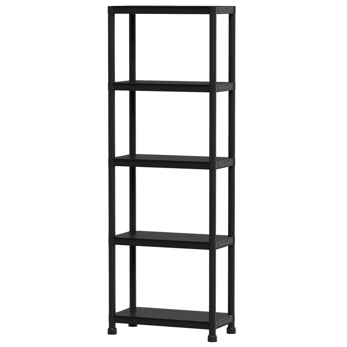 5-Tier Heavy-Duty Plastic Storage Shelves Freestanding Garage Shelving Unit-Garages-DECOROLALA