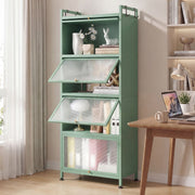 5-Tier Kitchen Baker's Rack with Flip-up PC Doors-Green-Baker’s Racks-DECOROLALA