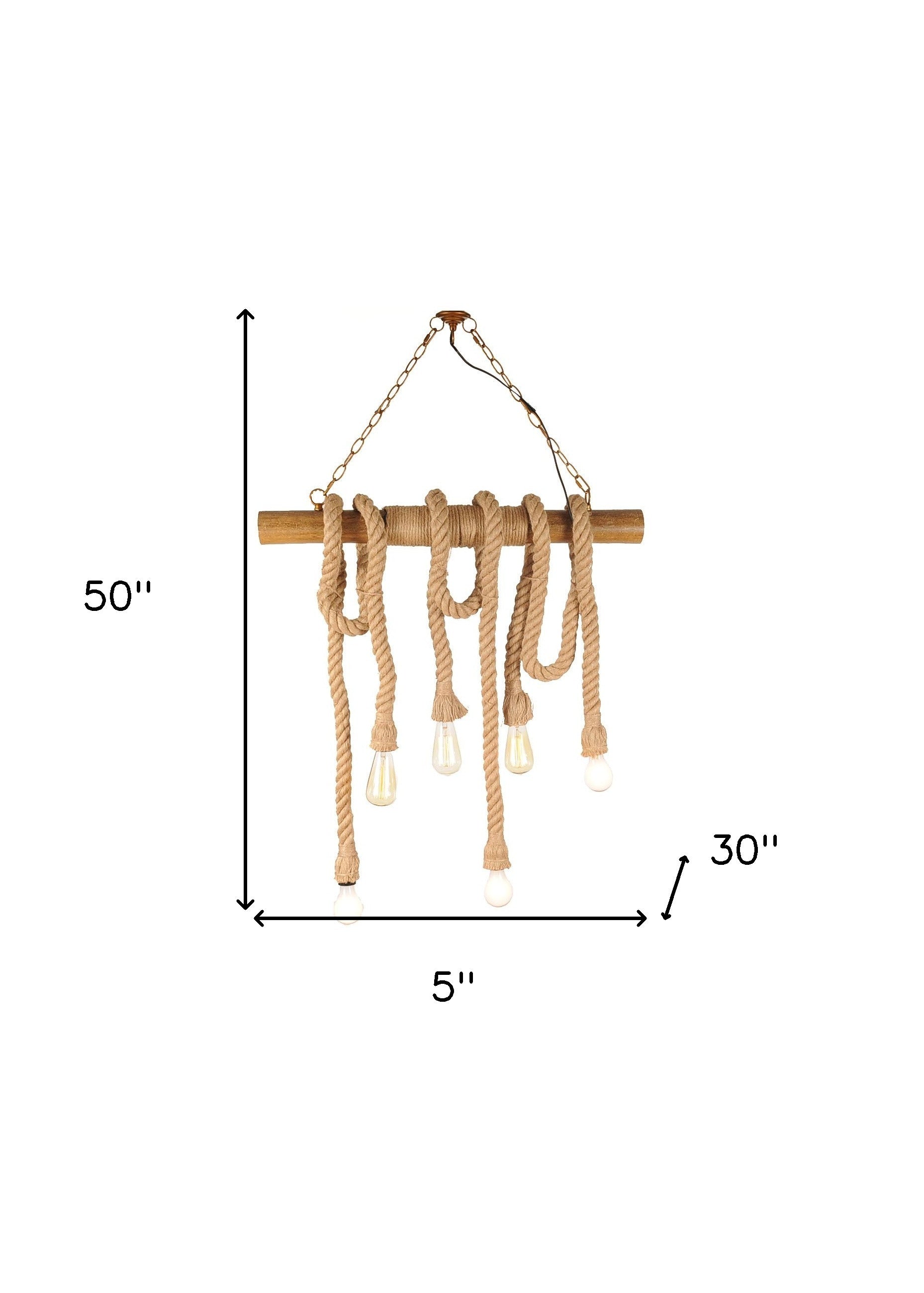 5" X 30" X 50" 6 Bulbs Medusa Pendant Lamp-Pendants-Hanging Lights-DECOROLALA