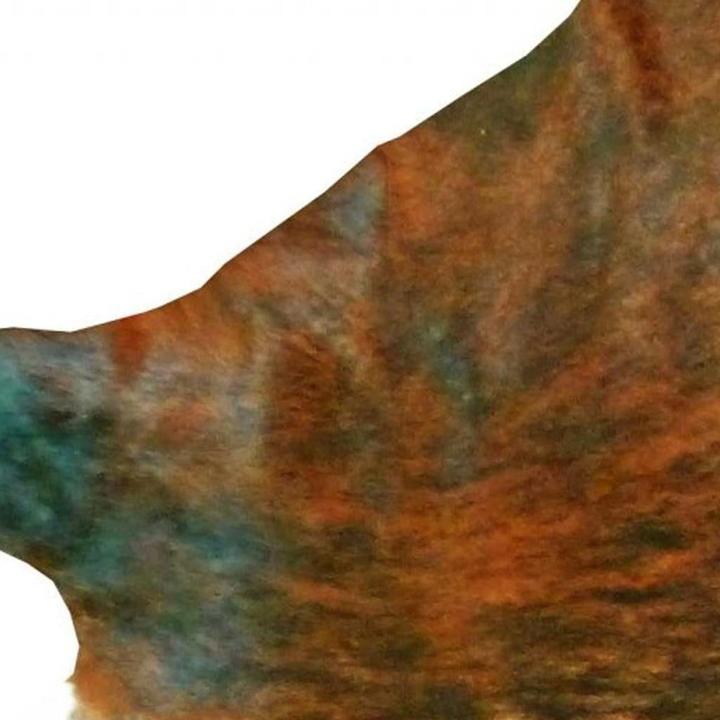 5' X 6' Brown And White Cowhide Handmade Area Rug-Area Rugs-DECOROLALA