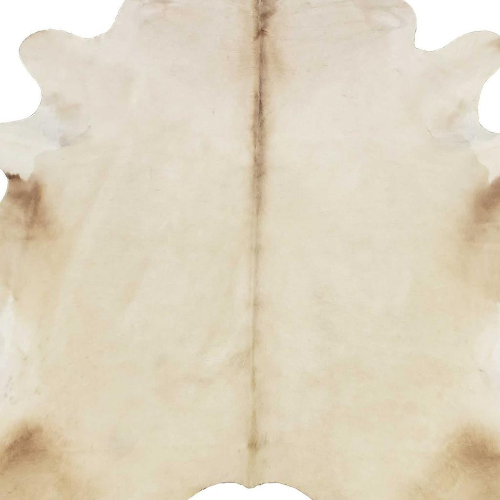 5' X 6' Brown And White Cowhide Handmade Area Rug-Area Rugs-DECOROLALA