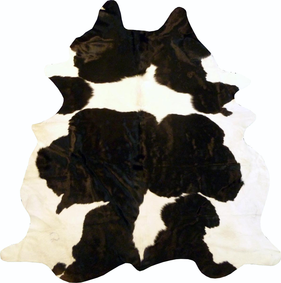 5' X 6' Brown And White Cowhide Handmade Area Rug-Area Rugs-DECOROLALA