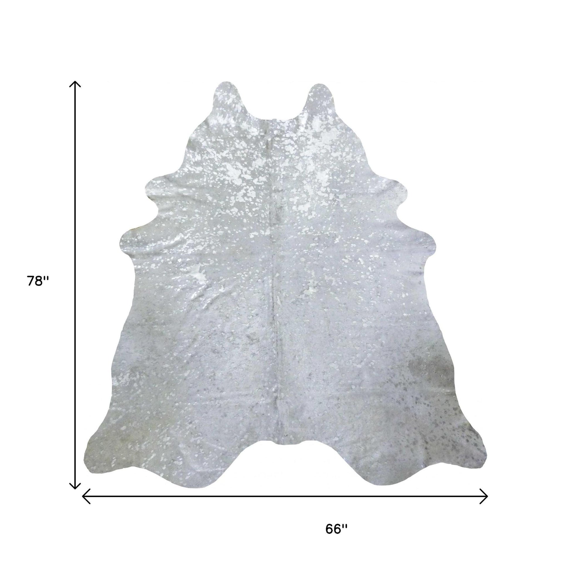 5' X 6' Brown And White Cowhide Handmade Area Rug-Area Rugs-DECOROLALA