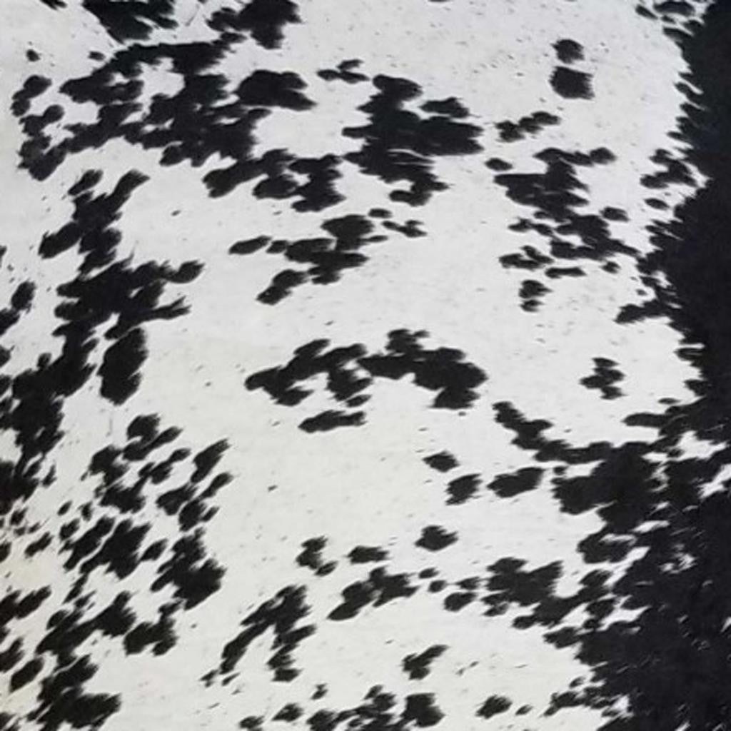 5' X 6' Brown And White Cowhide Handmade Area Rug-Area Rugs-DECOROLALA