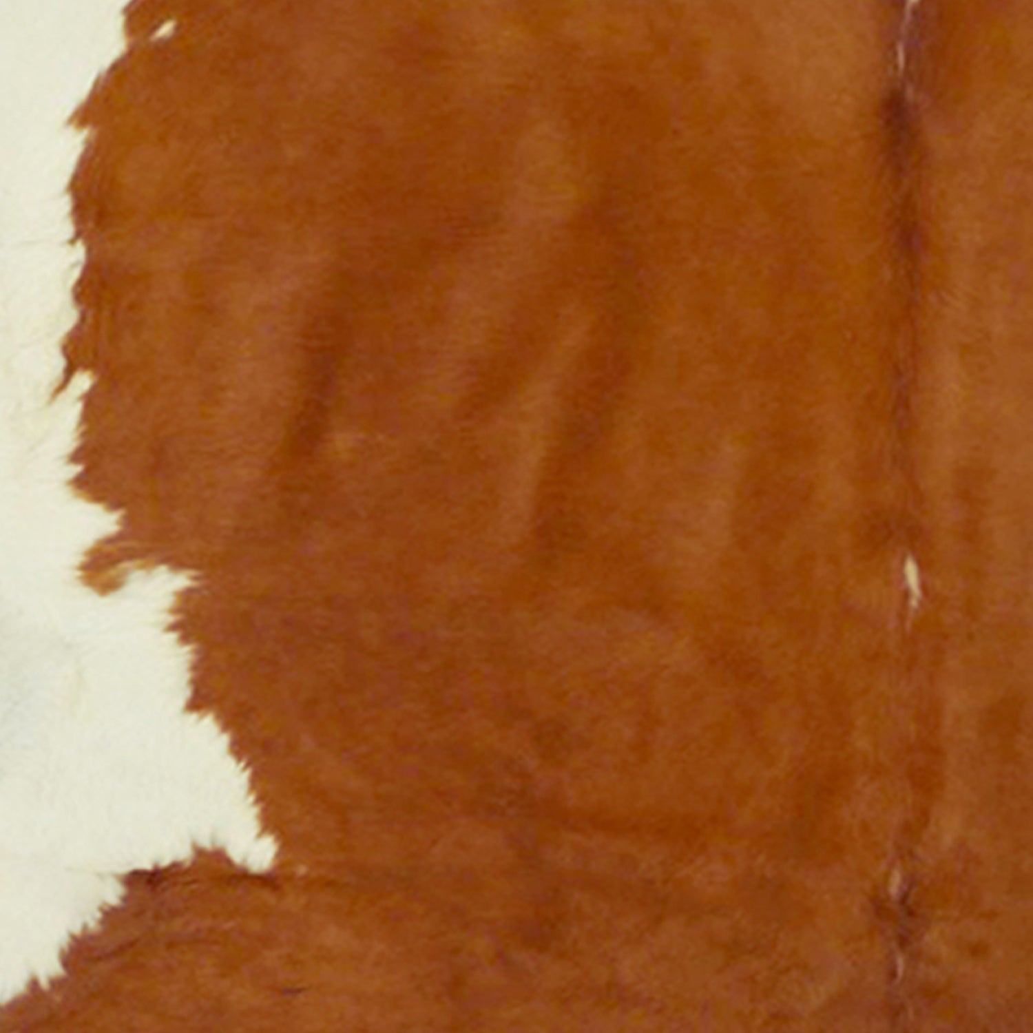 5' X 6' Brown And White Cowhide Handmade Area Rug-Area Rugs-DECOROLALA