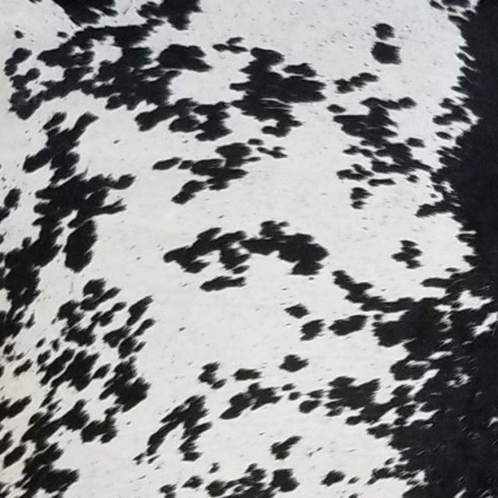 5' X 6' Brown And White Cowhide Handmade Area Rug-Area Rugs-DECOROLALA