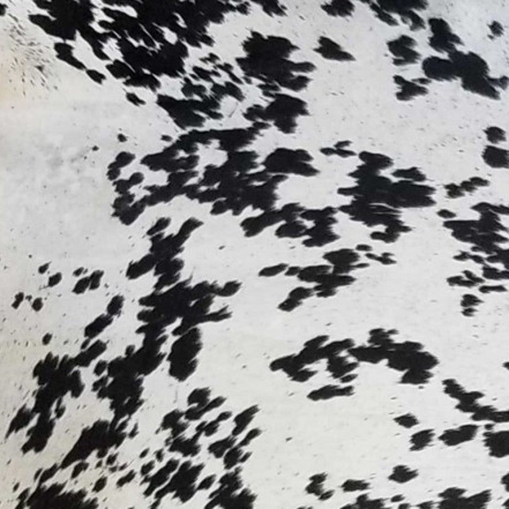 5' X 6' Brown And White Cowhide Handmade Area Rug-Area Rugs-DECOROLALA