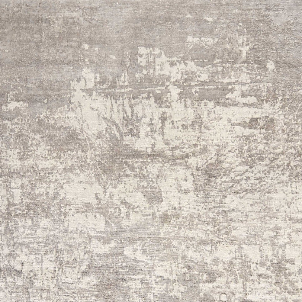 5' X 7' Beige And Ivory Abstract Hand Loomed Area Rug-Area Rugs-DECOROLALA