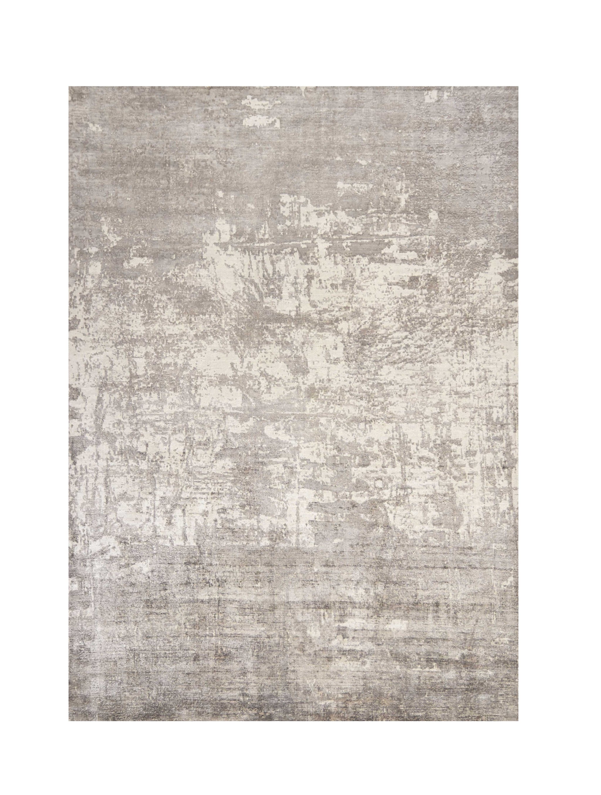 5' X 7' Beige And Ivory Abstract Hand Loomed Area Rug-Area Rugs-DECOROLALA