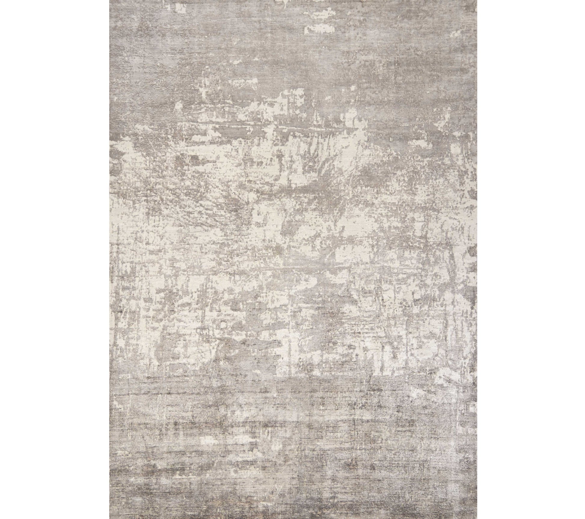 5' X 7' Beige And Ivory Abstract Hand Loomed Area Rug-Area Rugs-DECOROLALA