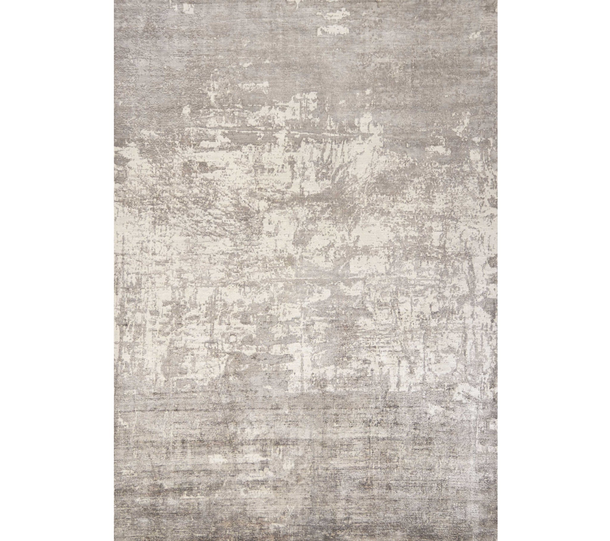 5' X 7' Beige And Ivory Abstract Hand Loomed Area Rug-Area Rugs-DECOROLALA