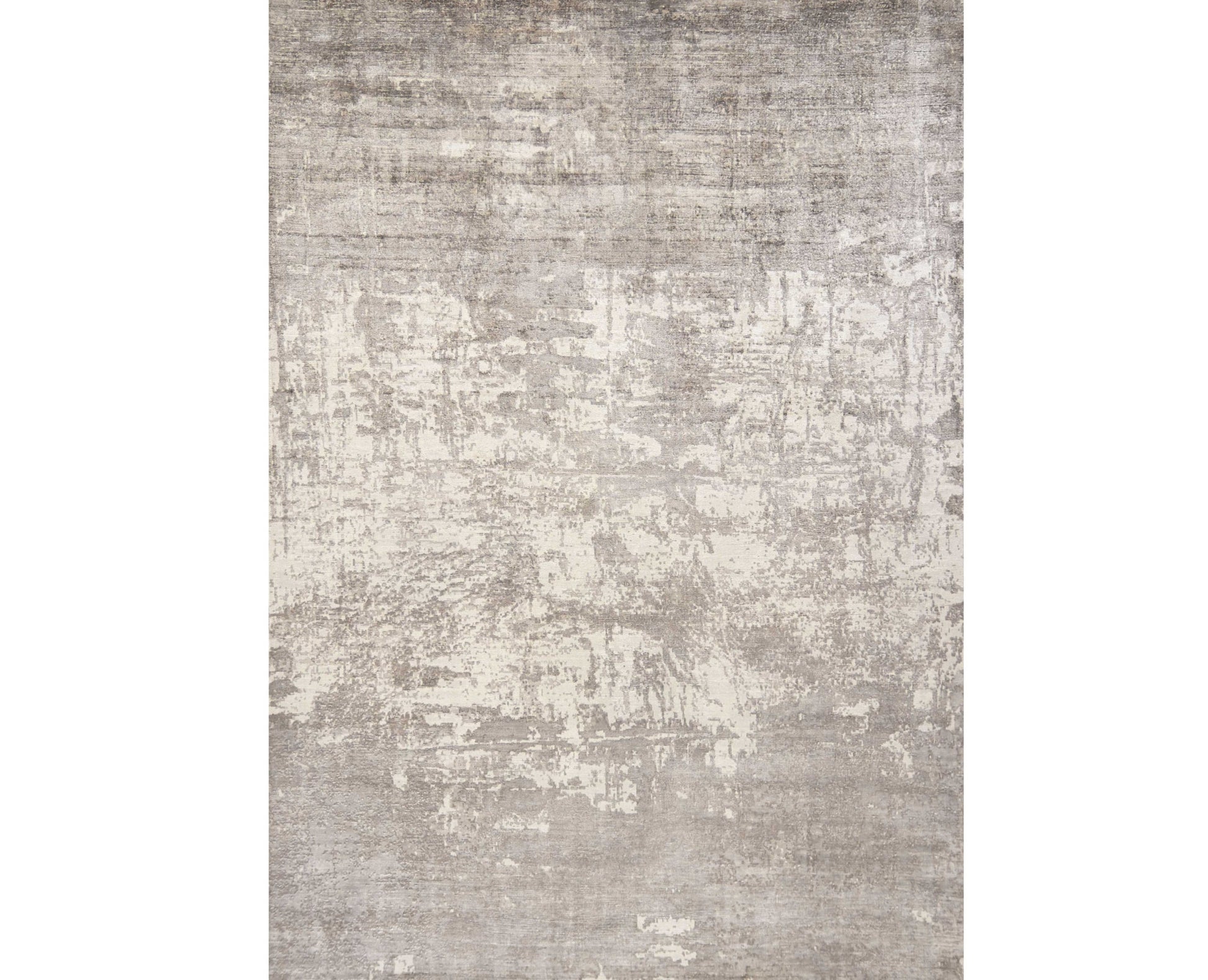 5' X 7' Beige And Ivory Abstract Hand Loomed Area Rug-Area Rugs-DECOROLALA