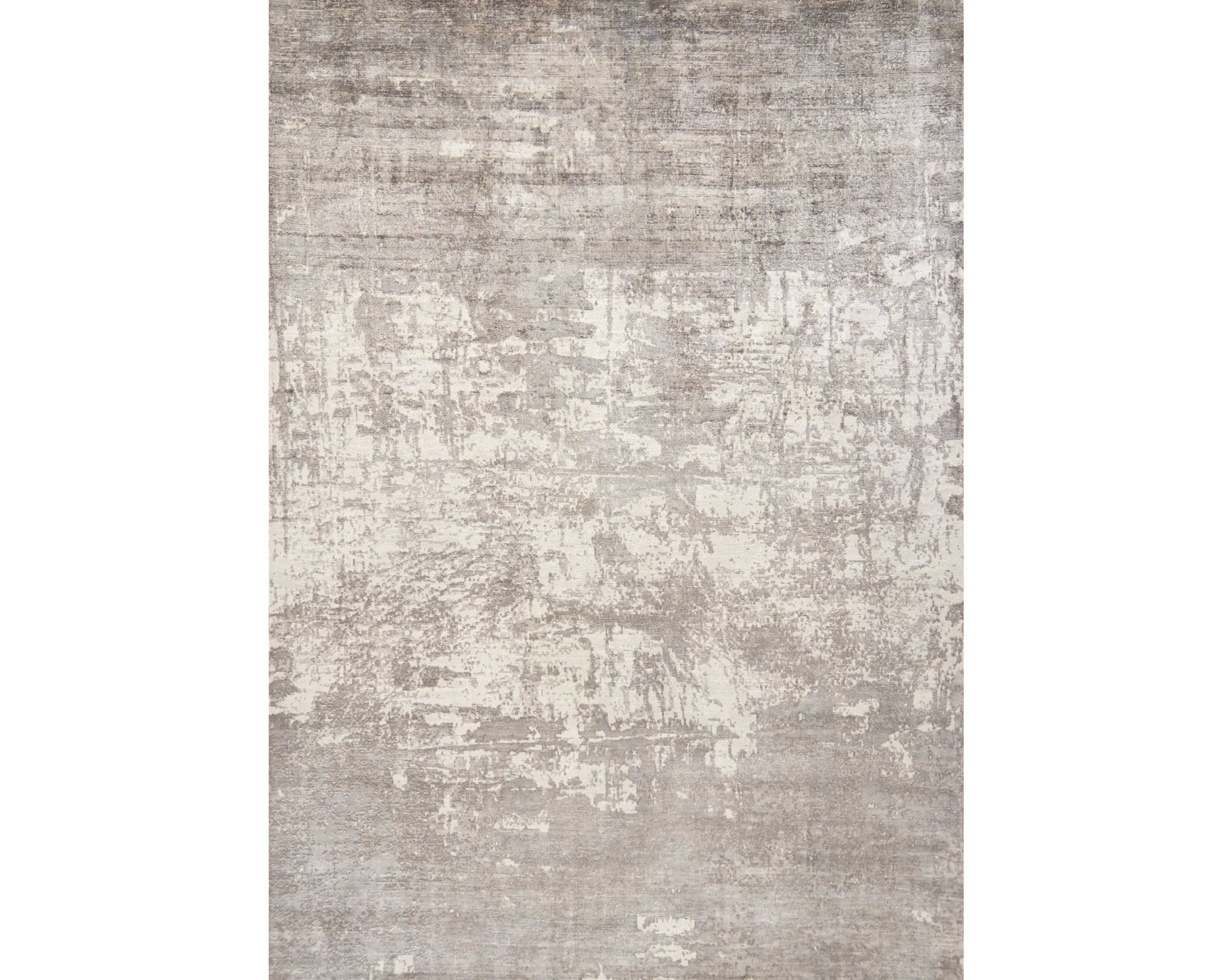 5' X 7' Beige And Ivory Abstract Hand Loomed Area Rug-Area Rugs-DECOROLALA