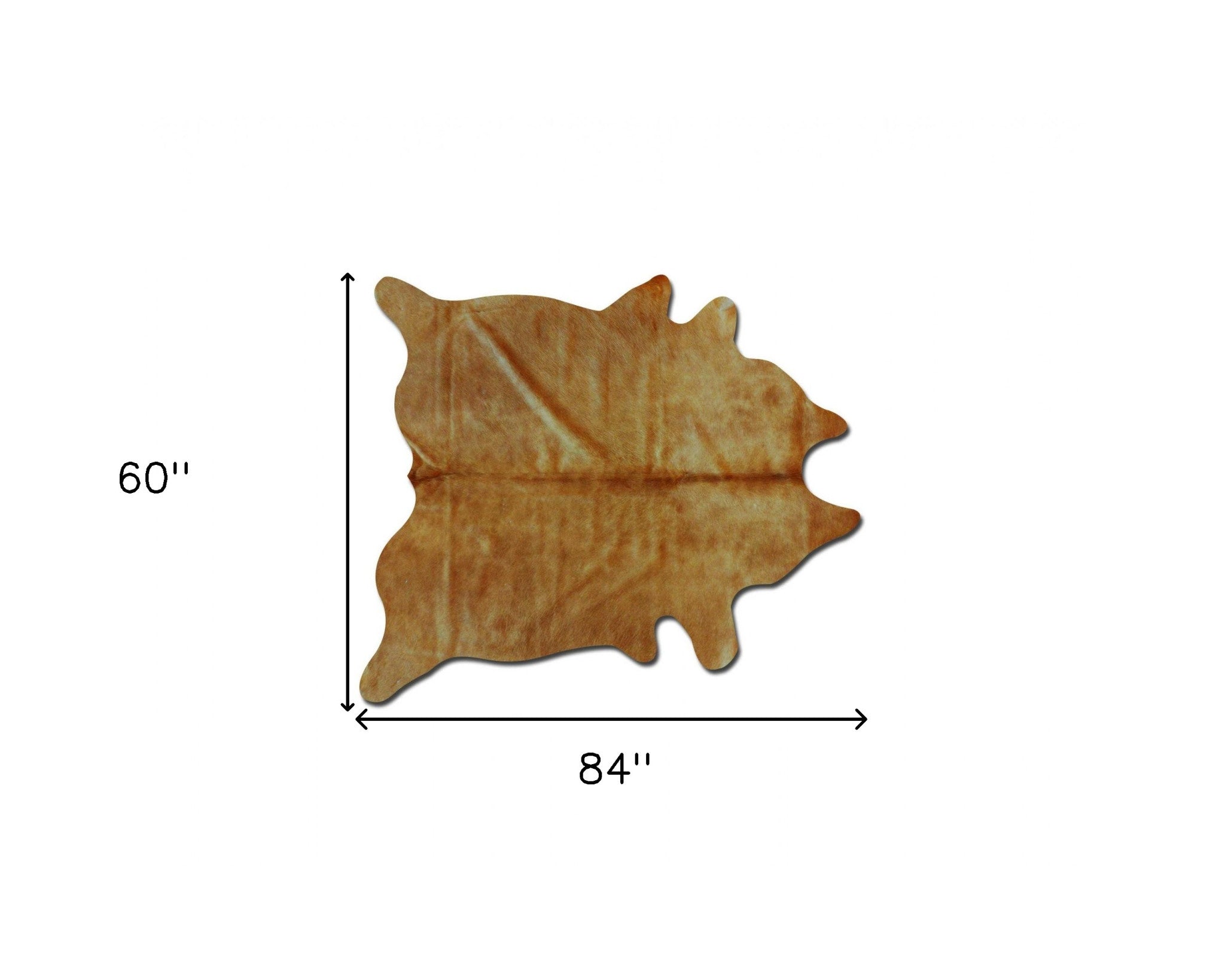 5' X 7' Black And Gold Cowhide Cowhide Print Area Rug-Area Rugs-DECOROLALA