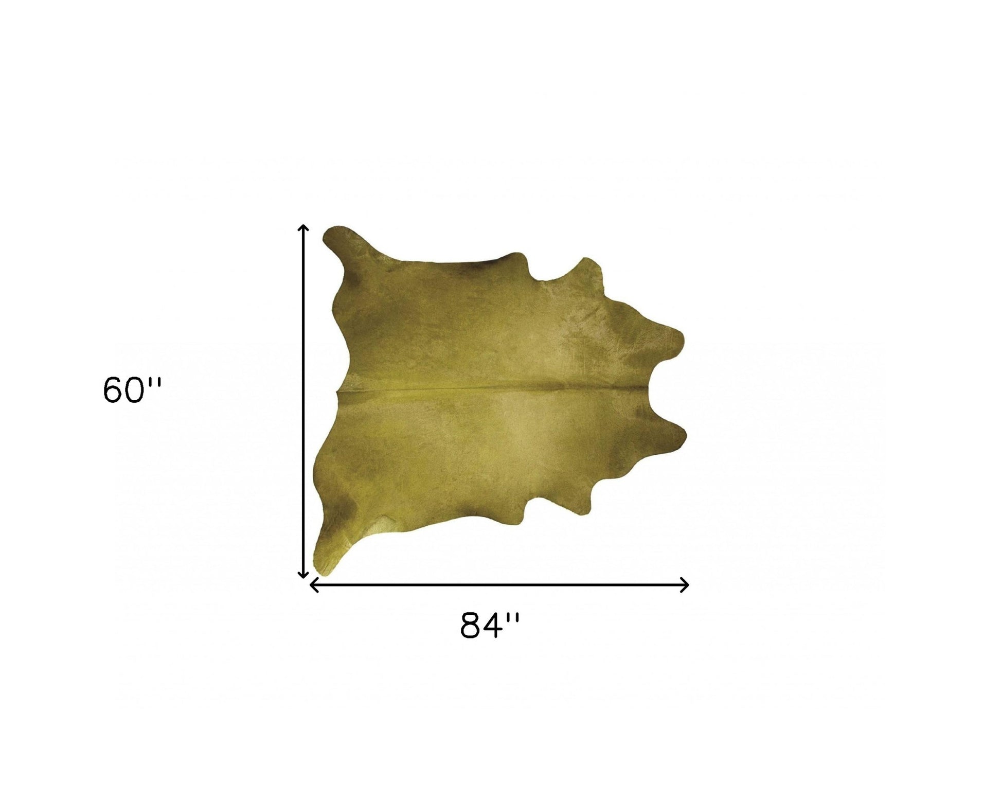 5' X 7' Black And Gold Cowhide Cowhide Print Area Rug-Area Rugs-DECOROLALA