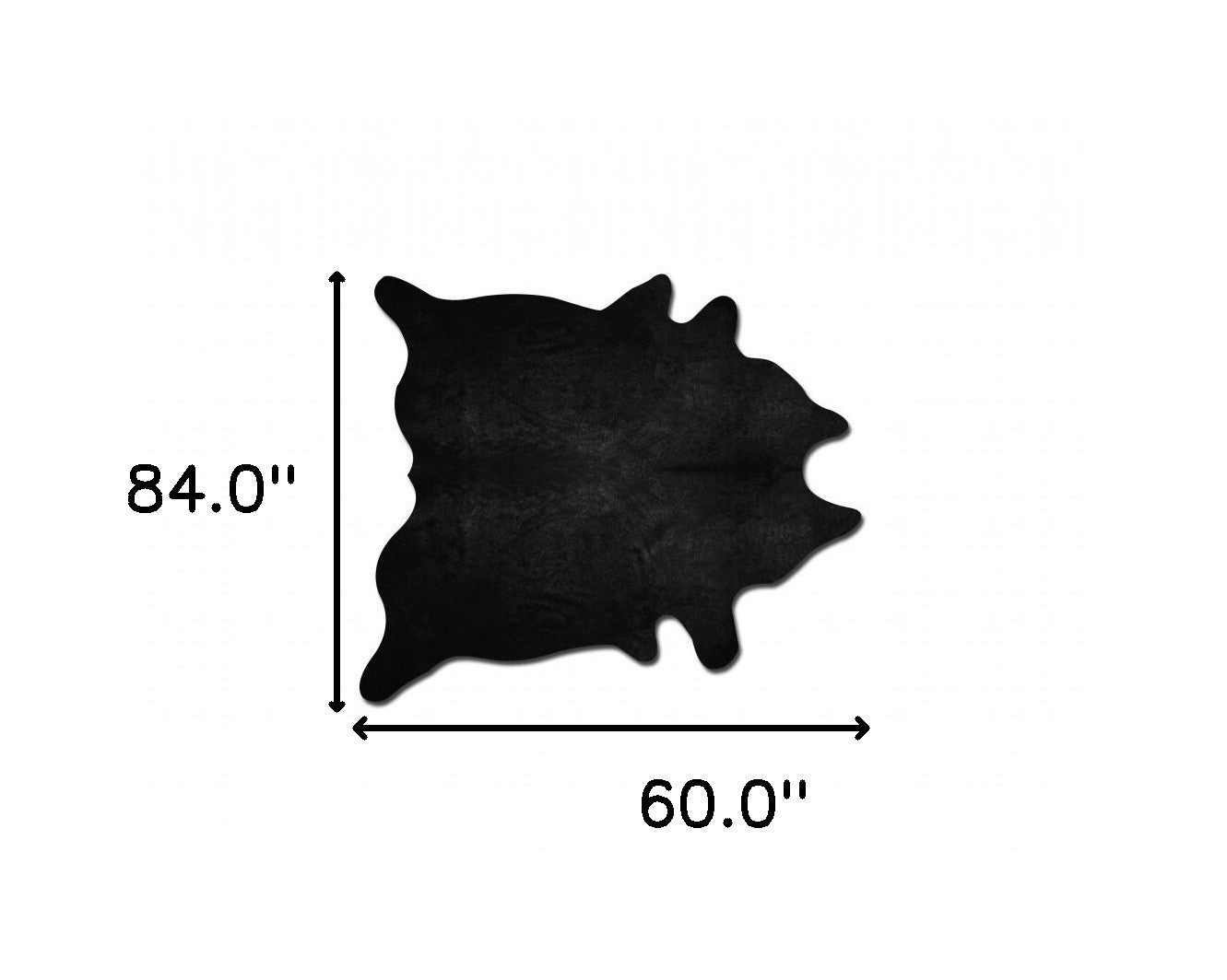 5' X 7' Black And Gold Cowhide Cowhide Print Area Rug-Area Rugs-DECOROLALA