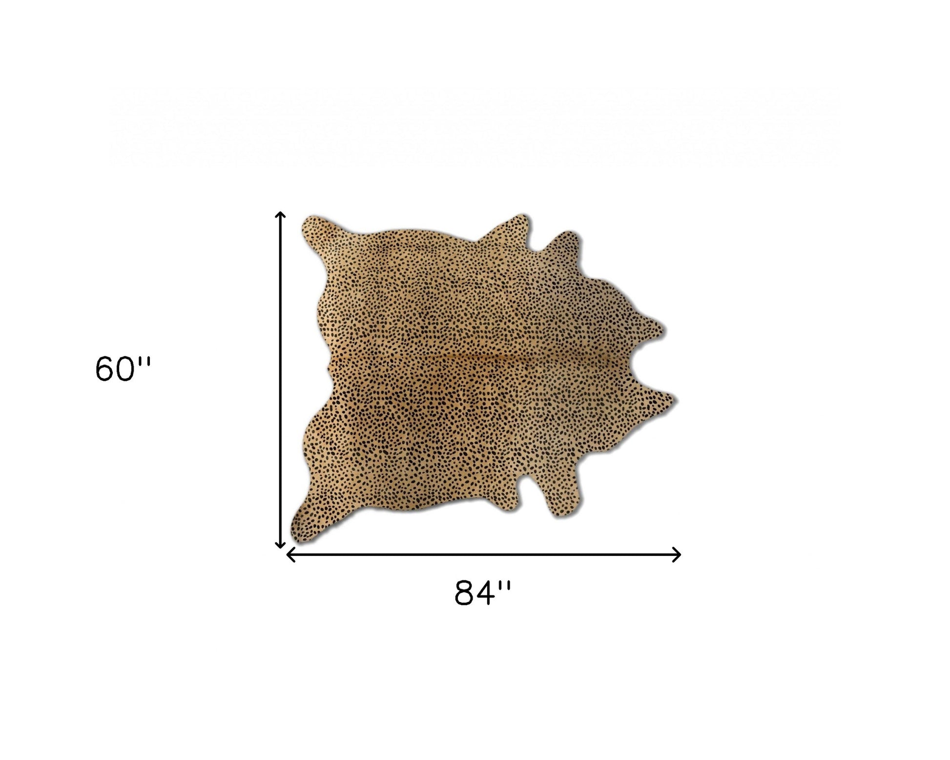 5' X 7' Black And Gold Cowhide Cowhide Print Area Rug-Area Rugs-DECOROLALA