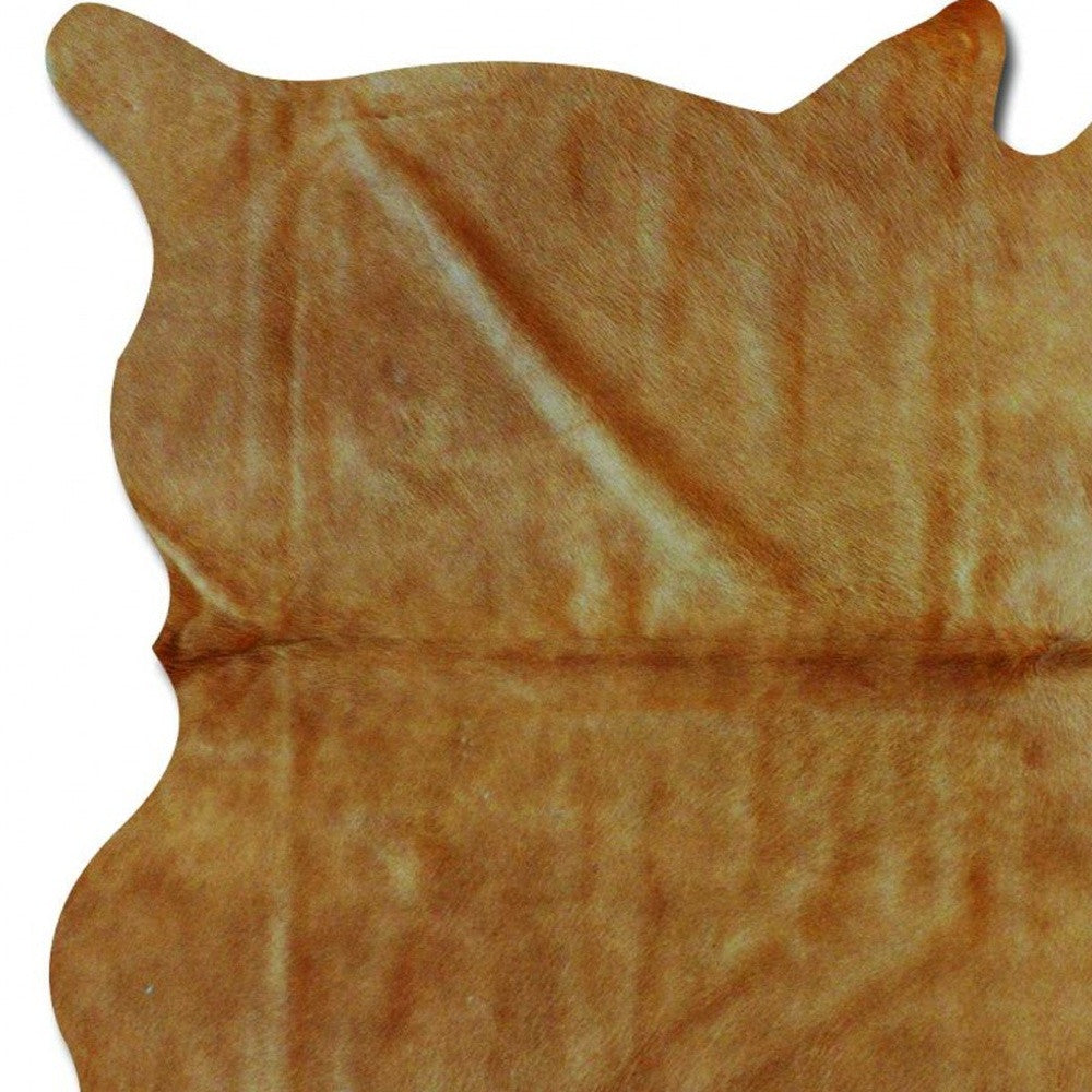 5' X 7' Black And Gold Cowhide Cowhide Print Area Rug-Area Rugs-DECOROLALA