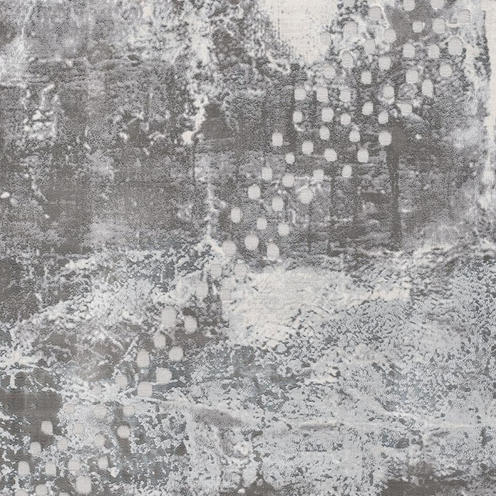 5' X 7' Blue Abstract Power Loom Area Rug-Area Rugs-DECOROLALA