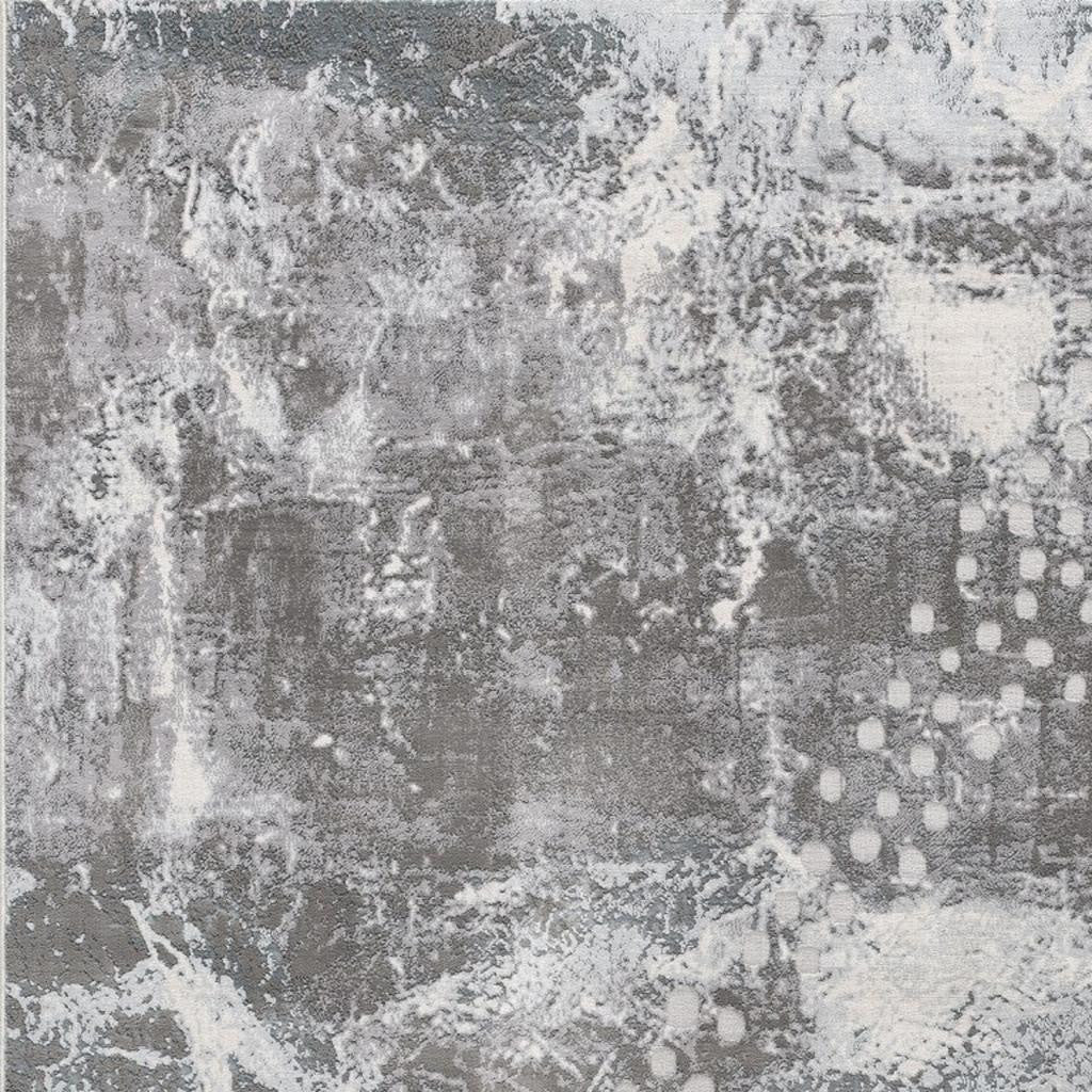 5' X 7' Blue Abstract Power Loom Area Rug-Area Rugs-DECOROLALA