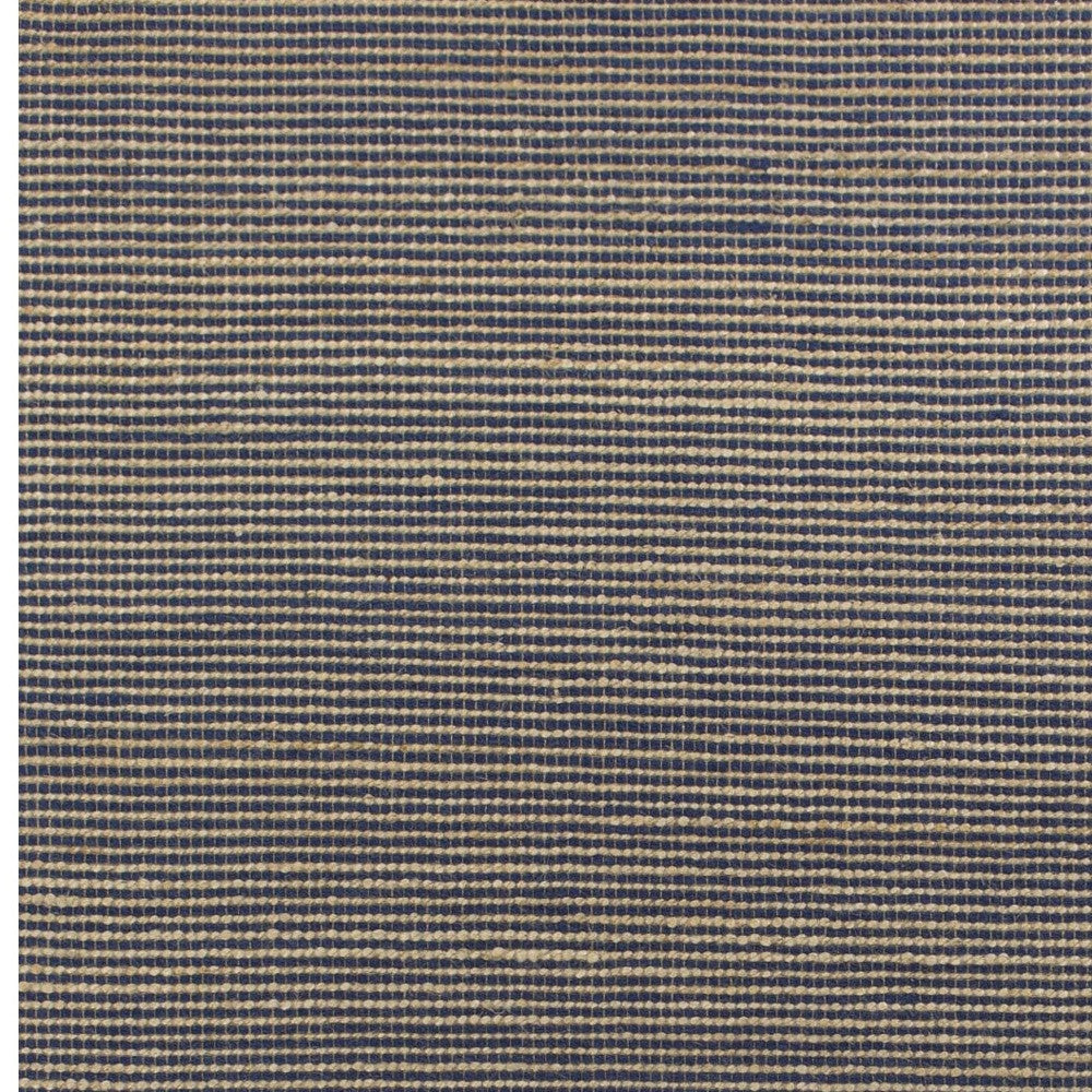 5' X 7' Blue Wool Abstract Hand Woven Area Rug-Area Rugs-DECOROLALA