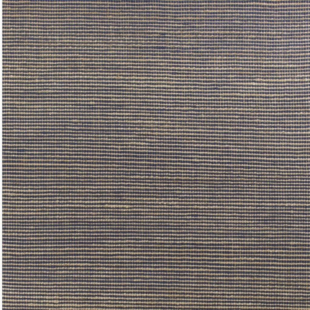 5' X 7' Blue Wool Abstract Hand Woven Area Rug-Area Rugs-DECOROLALA
