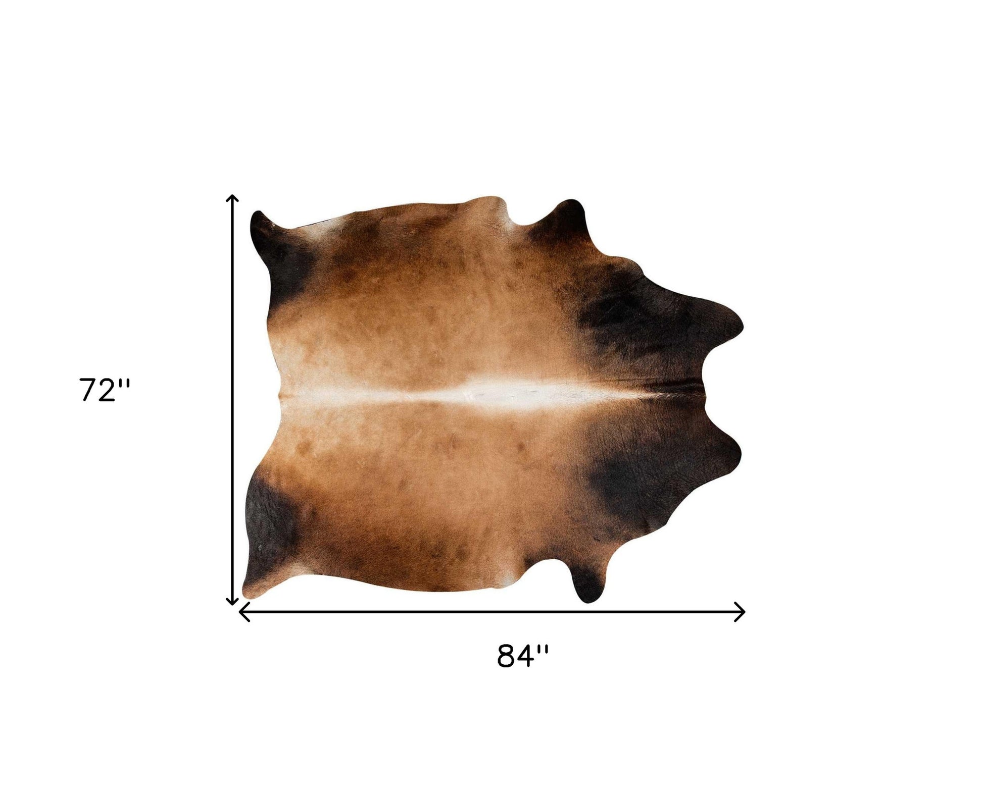 5' X 7' Brown And Black Cowhide Cowhide Print Area Rug-Area Rugs-DECOROLALA