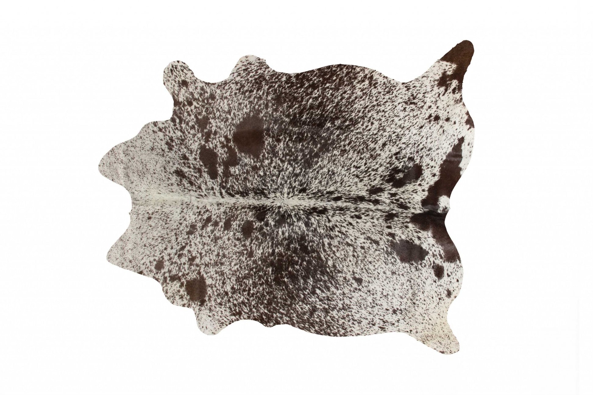 5' X 7' Brown And White Cowhide Area Rug-Area Rugs-DECOROLALA