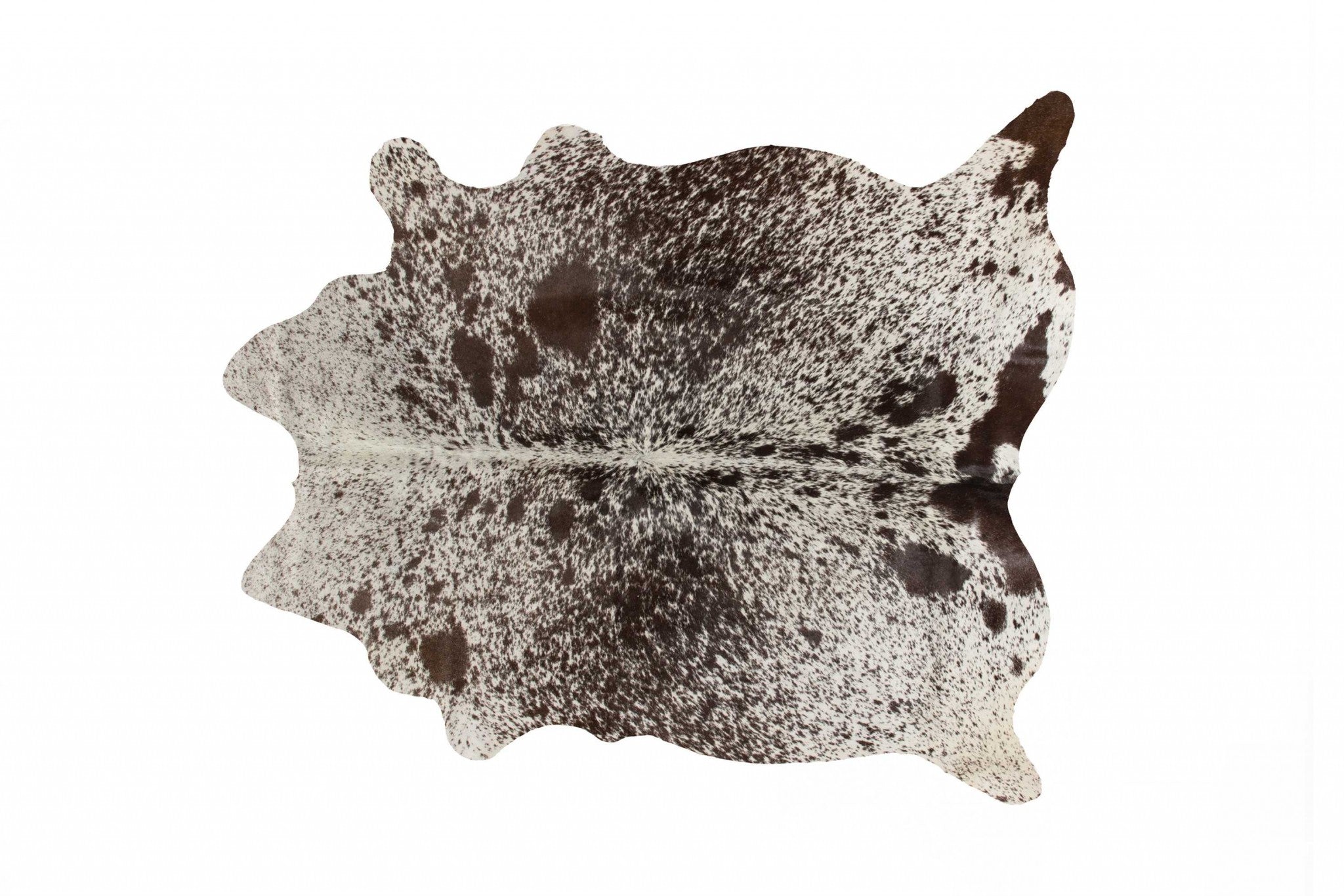 5' X 7' Brown And White Cowhide Area Rug-Area Rugs-DECOROLALA