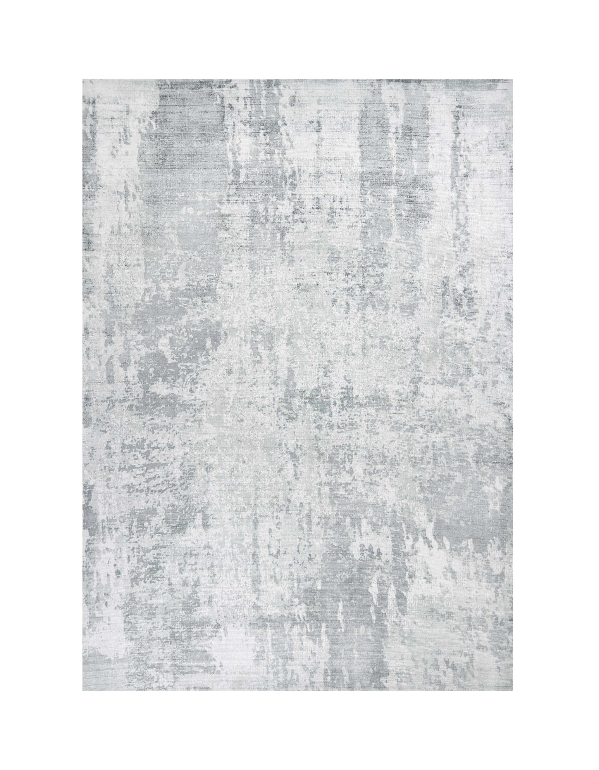5' X 7' Dark Gray And Light Gray Abstract Hand Loomed Area Rug-Area Rugs-DECOROLALA
