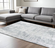 5' X 7' Dark Gray And Light Gray Abstract Hand Loomed Area Rug-Area Rugs-DECOROLALA