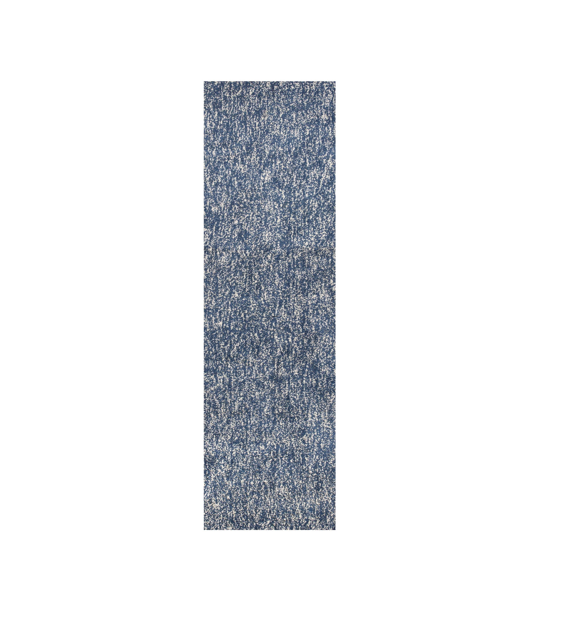 5' X 7' Indigo And Ivory Abstract Hand Woven Area Rug-Area Rugs-DECOROLALA