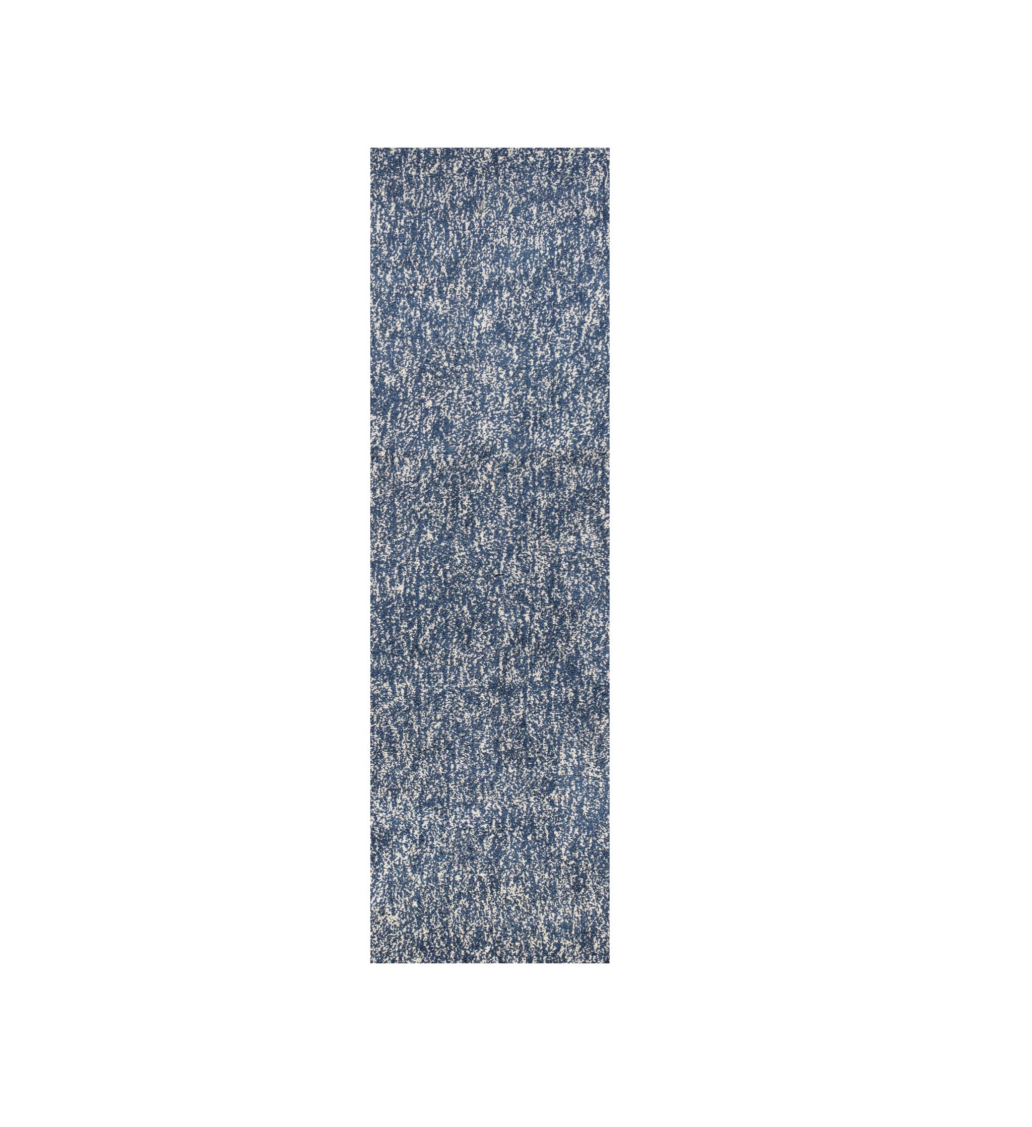 5' X 7' Indigo And Ivory Abstract Hand Woven Area Rug-Area Rugs-DECOROLALA