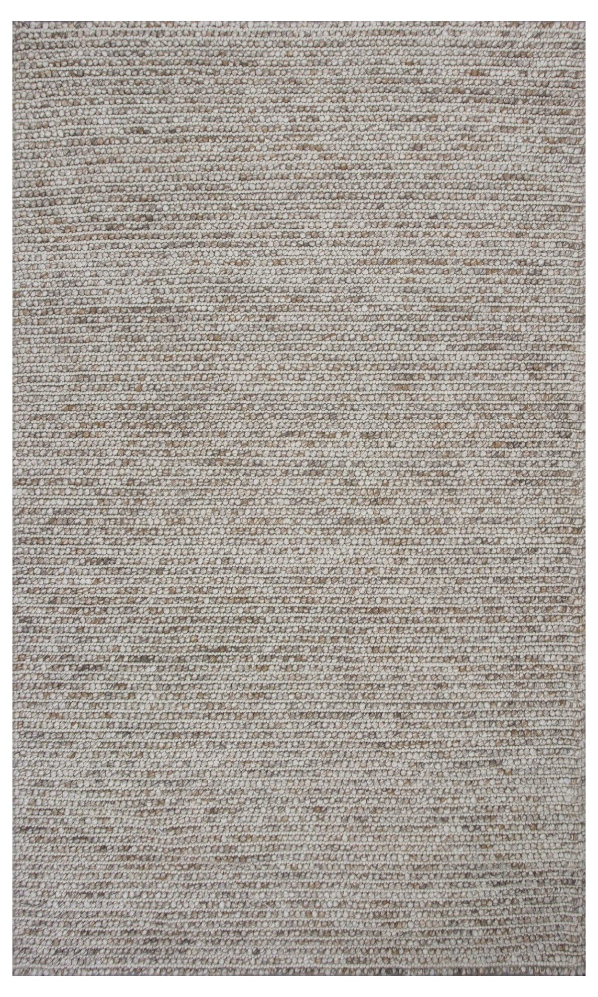 5' X 7' Natural Wool Hand Woven Area Rug-Area Rugs-DECOROLALA