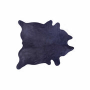 5' X 7' Navy Blue Cowhide Area Rug-Area Rugs-DECOROLALA