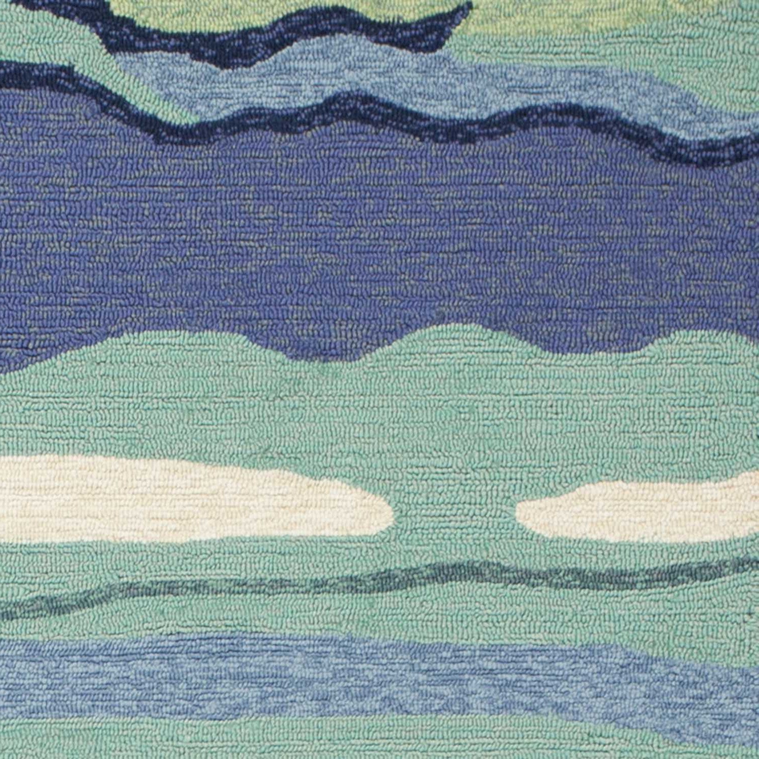 5' X 7' Ocean Abstract Design UV Treated Indoor Outdoor Area Rug-Outdoor Rugs-DECOROLALA