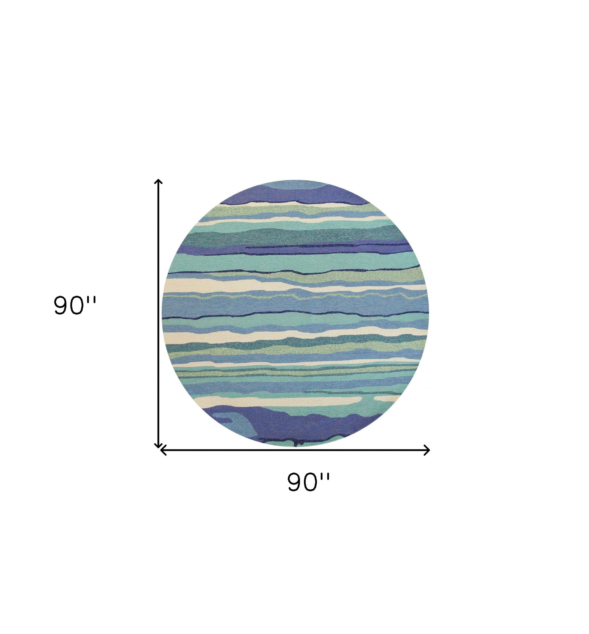 5' X 7' Ocean Abstract Design UV Treated Indoor Outdoor Area Rug-Outdoor Rugs-DECOROLALA