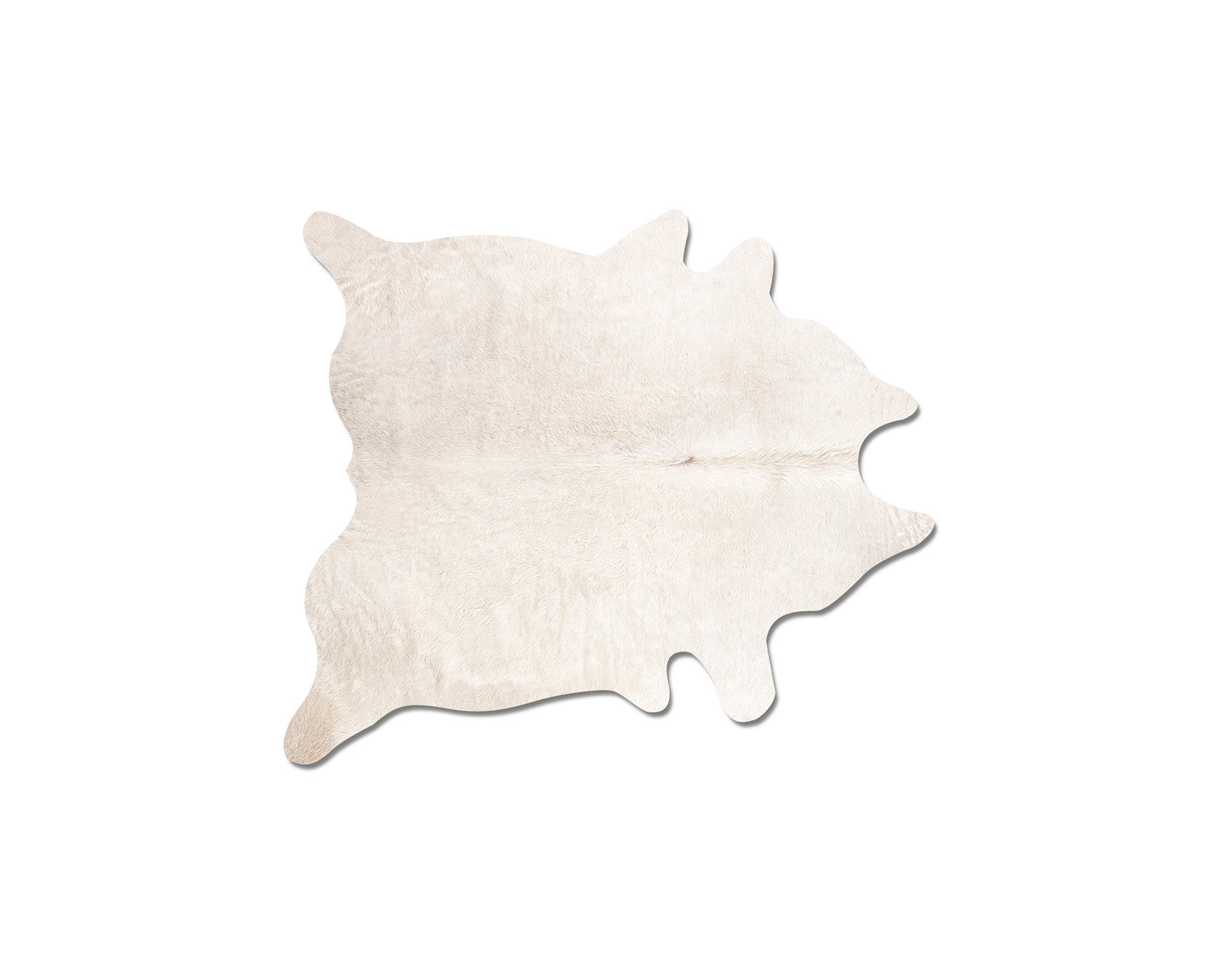 5' X 7' Off White Cowhide Cowhide Print Area Rug-Area Rugs-DECOROLALA