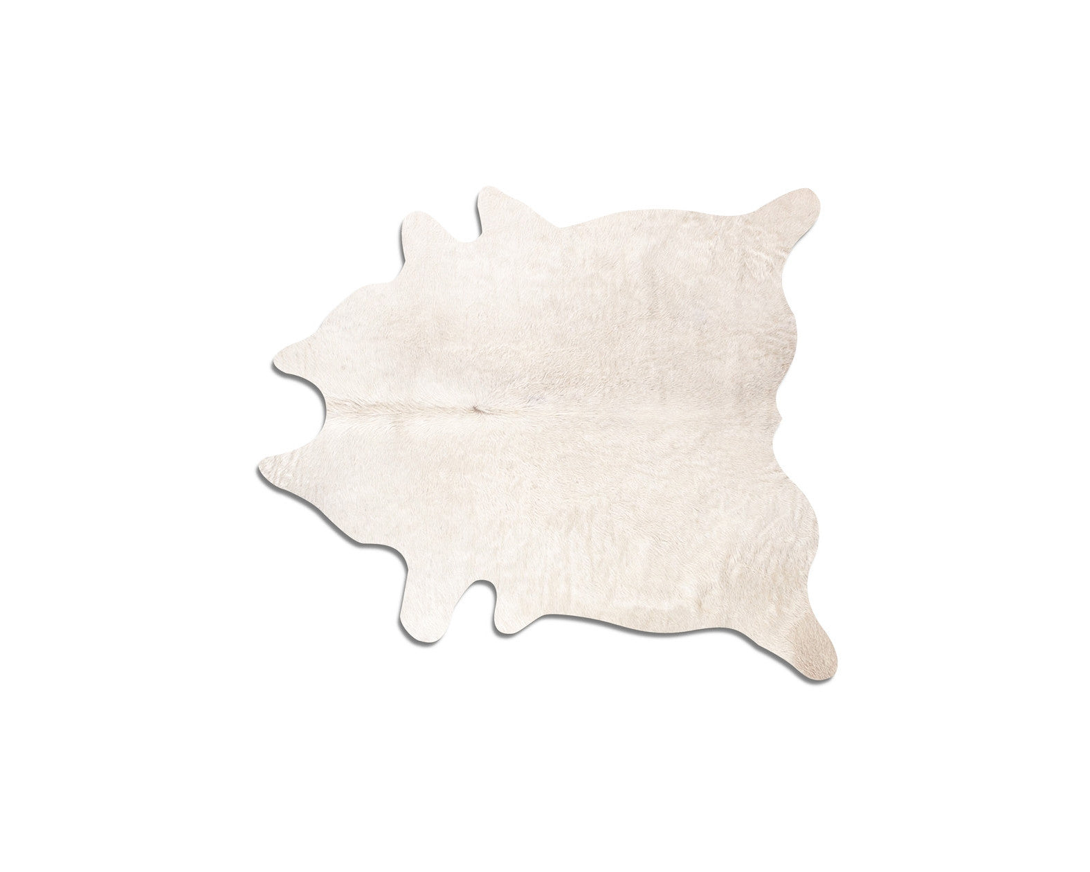 5' X 7' Off White Cowhide Cowhide Print Area Rug-Area Rugs-DECOROLALA