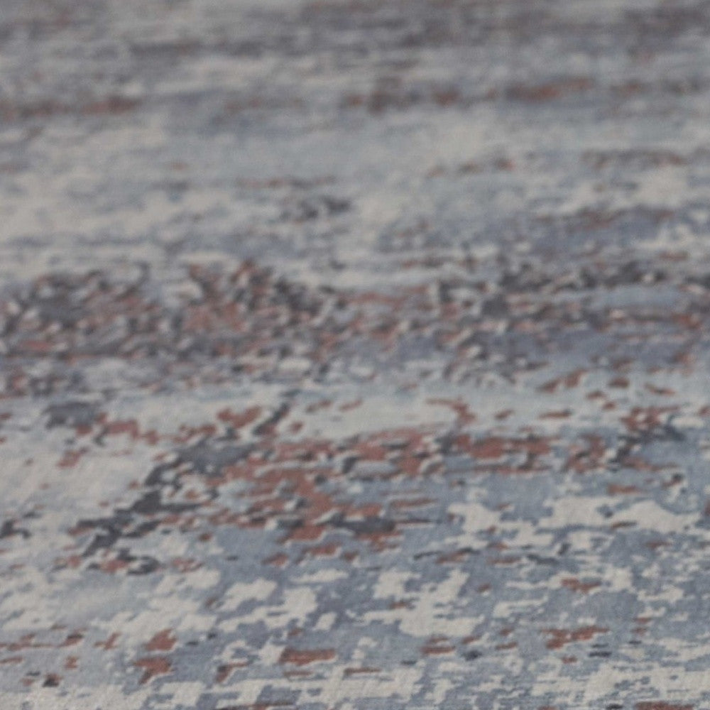 5' X 7' Slate Gray And Dark Gray Abstract Hand Loomed Area Rug-Area Rugs-DECOROLALA