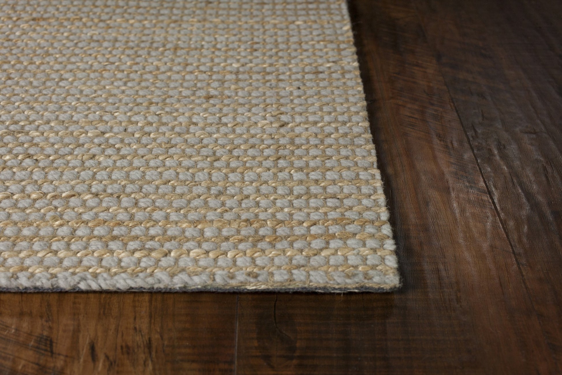 5' X 7' Tan And Ivory Hand Woven Area Rug-Area Rugs-DECOROLALA