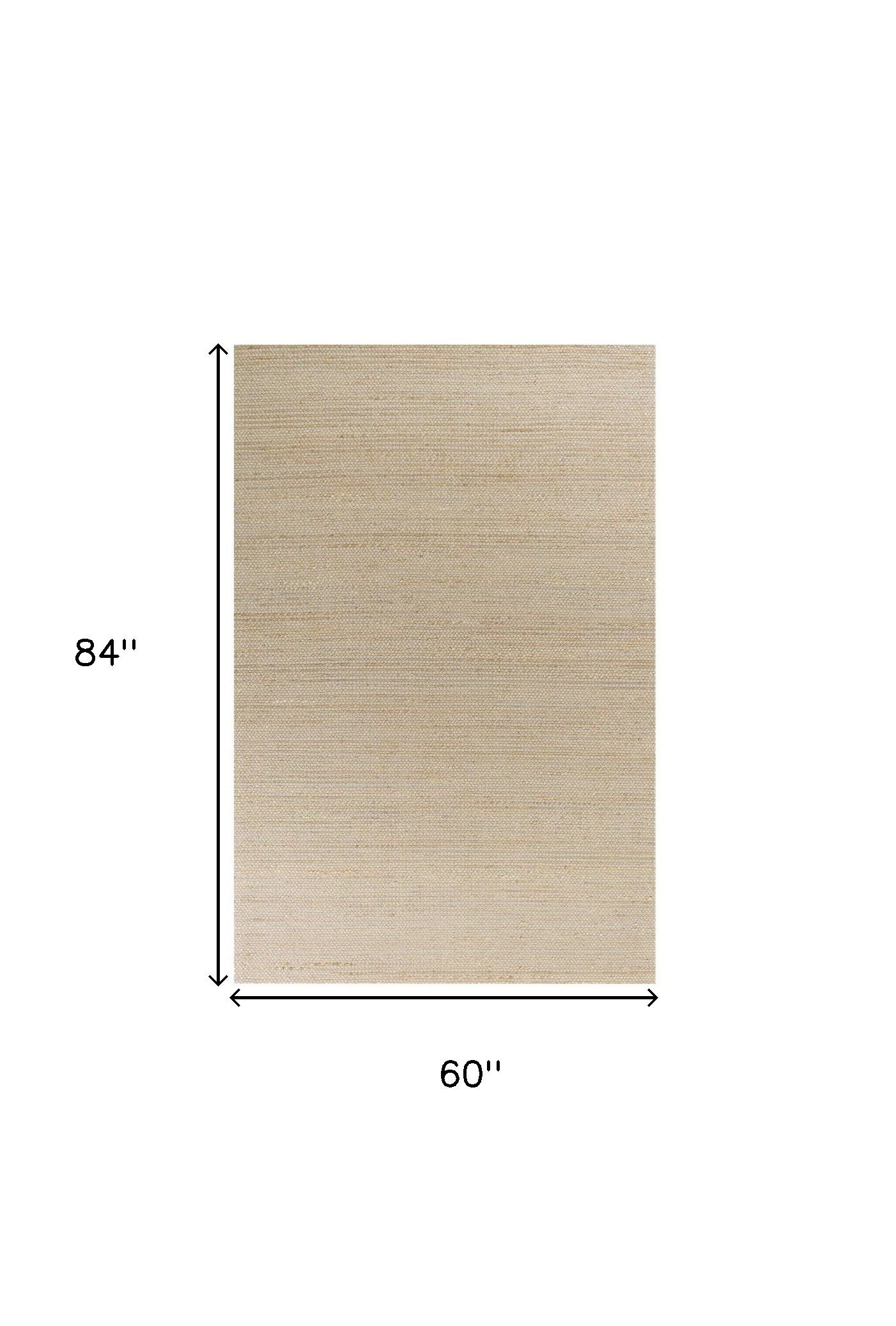 5' X 7' Tan And Ivory Hand Woven Area Rug-Area Rugs-DECOROLALA