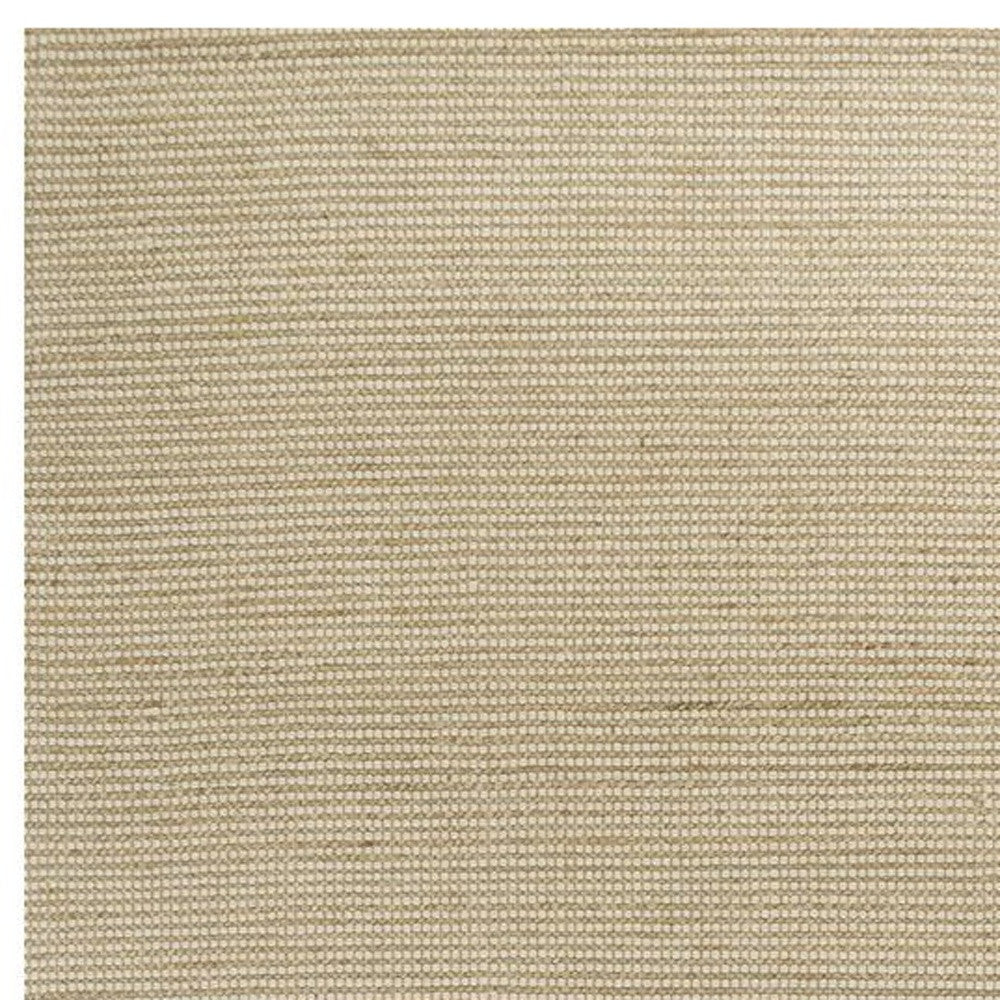 5' X 7' Tan And Ivory Hand Woven Area Rug-Area Rugs-DECOROLALA