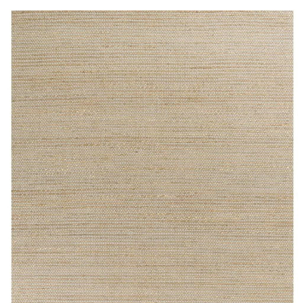 5' X 7' Tan And Ivory Hand Woven Area Rug-Area Rugs-DECOROLALA