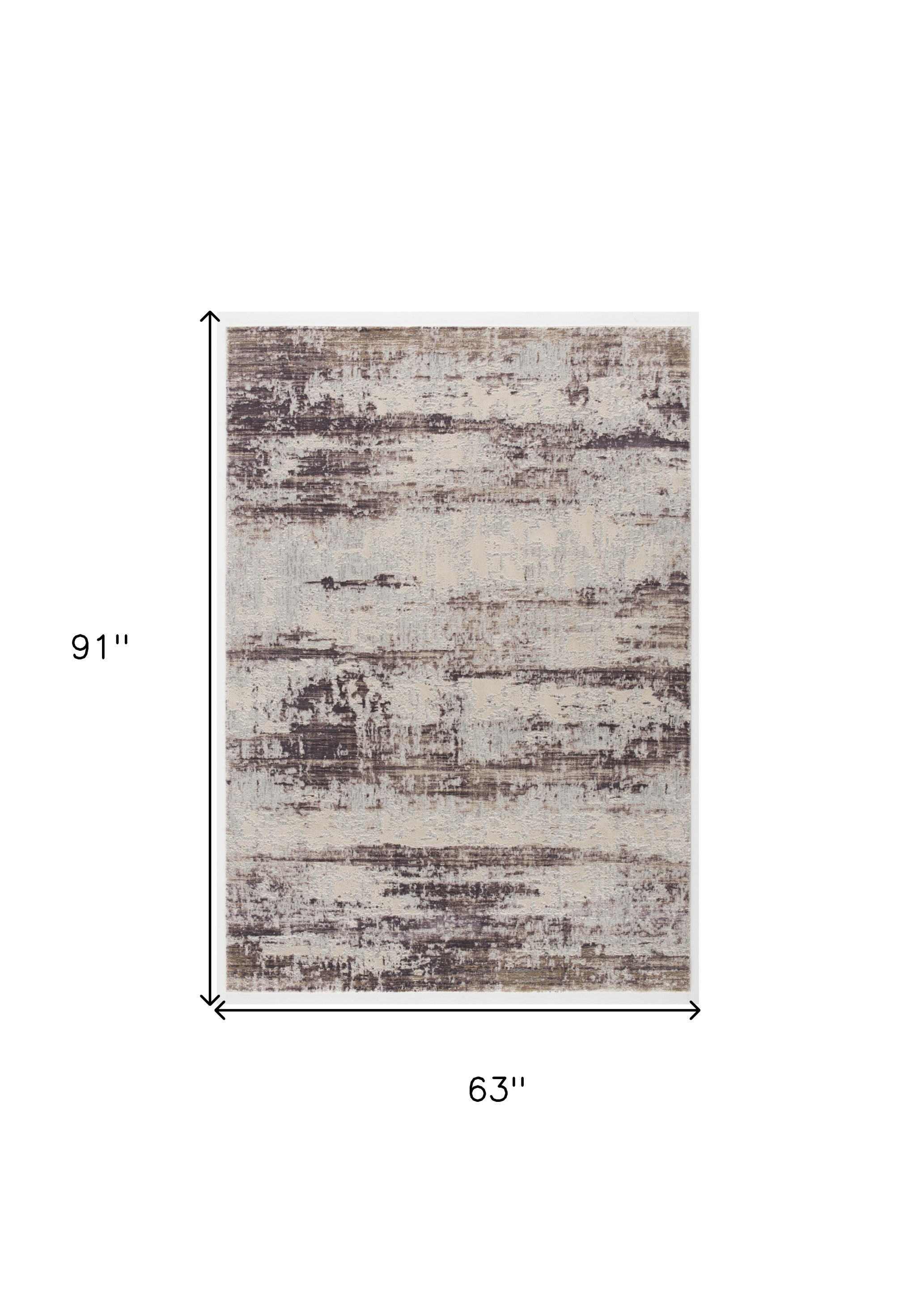 5' X 7' Violet Abstract Dhurrie Area Rug-Area Rugs-DECOROLALA