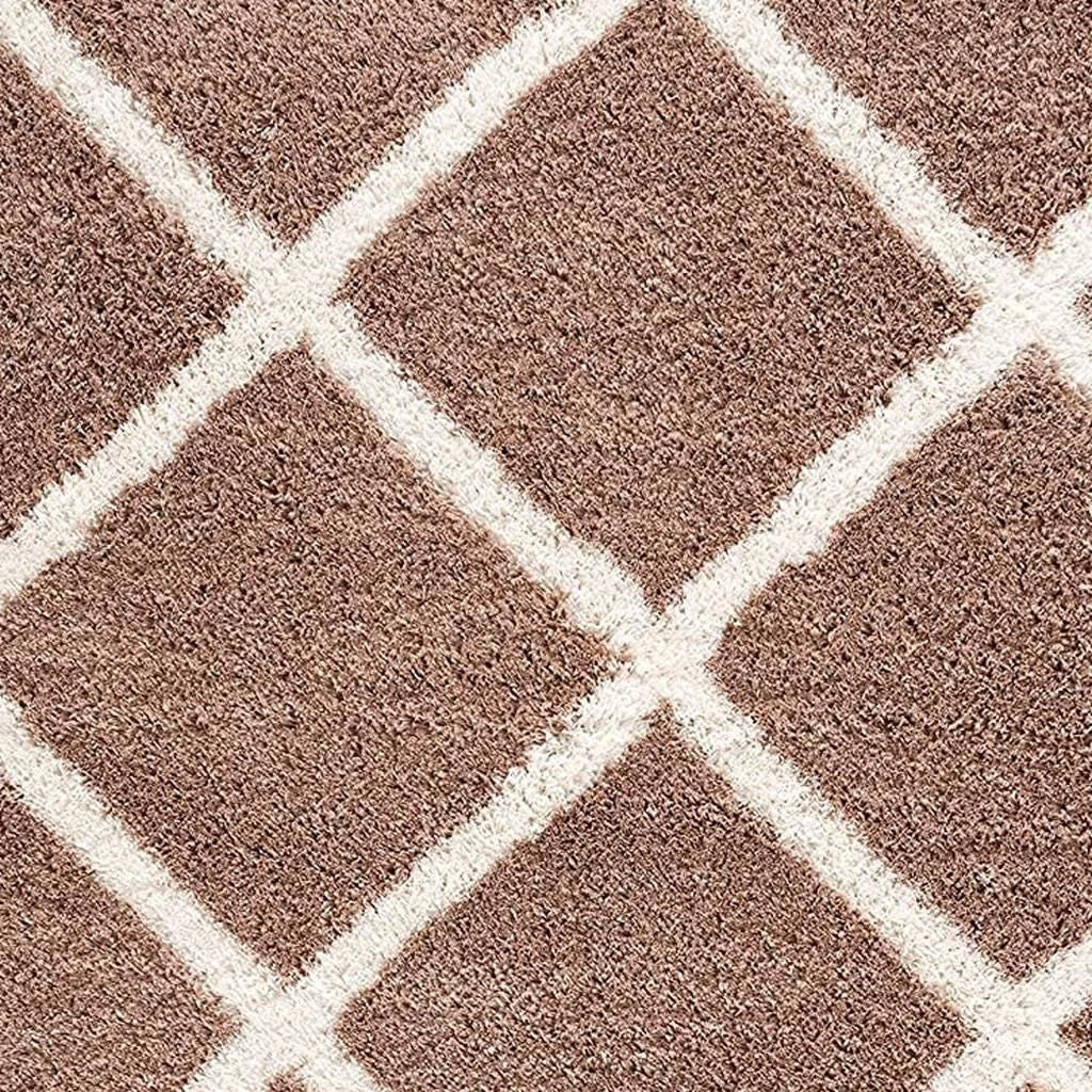 5' X 8' Beige Geometric Area Rug-Area Rugs-DECOROLALA