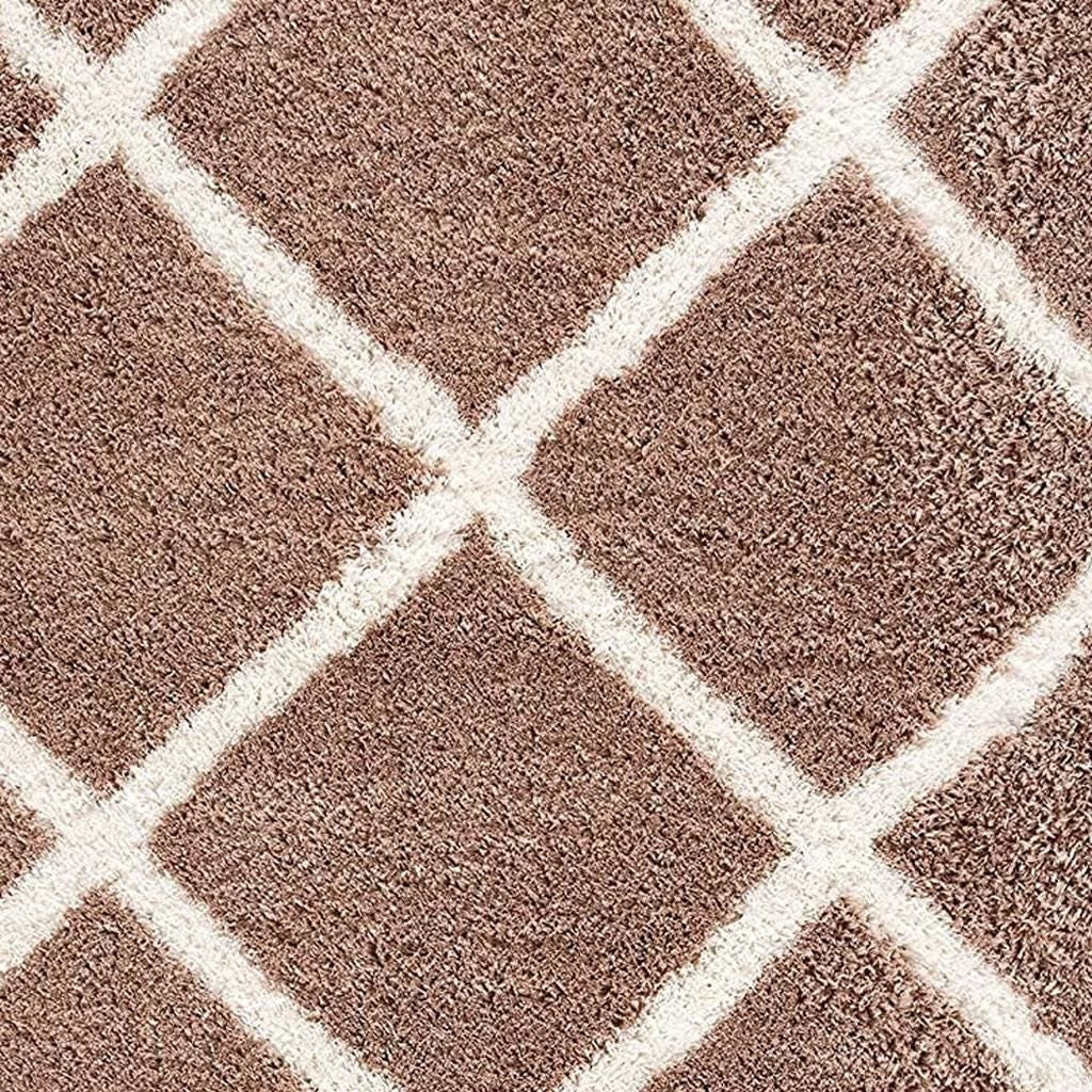 5' X 8' Beige Geometric Area Rug-Area Rugs-DECOROLALA