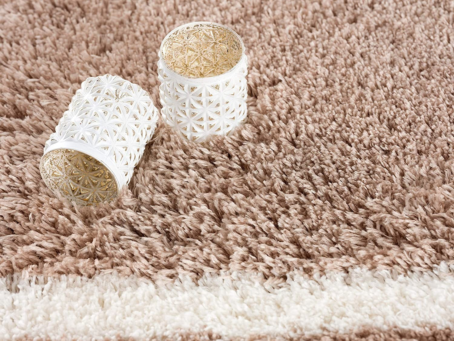 5' X 8' Beige Geometric Area Rug-Area Rugs-DECOROLALA