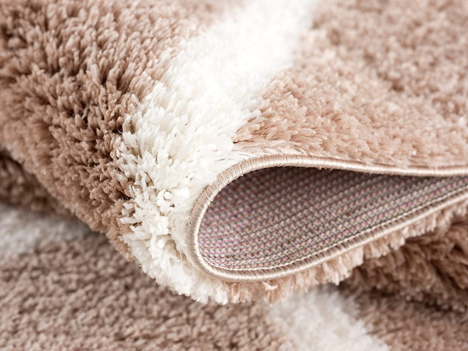 5' X 8' Beige Geometric Area Rug-Area Rugs-DECOROLALA